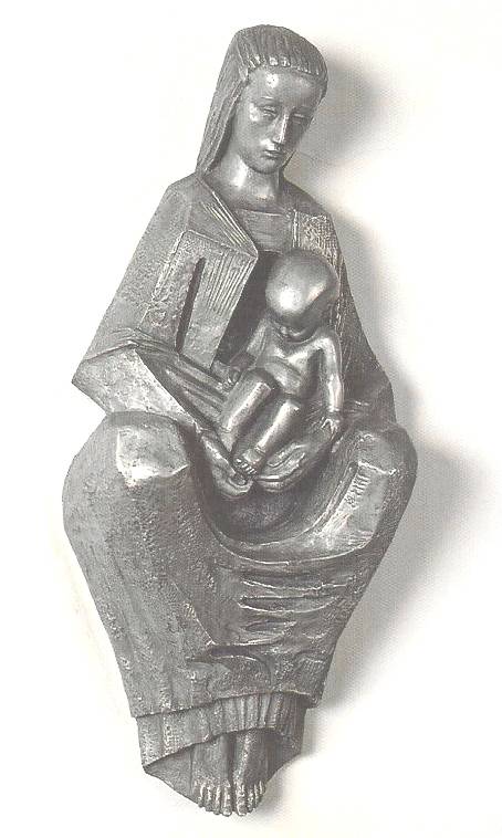 Virgin and Child Statue By Willi Soukop 1965